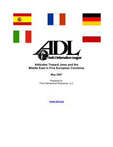 Attitudes Toward Jews and the Middle East in Five European Countries