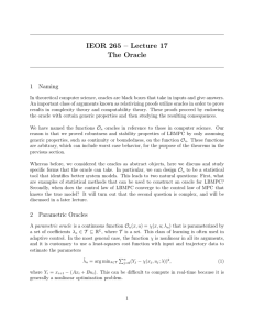 IEOR 265 – Lecture 17 The Oracle 1 Naming