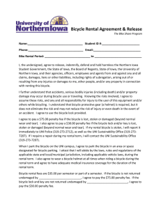 Bicycle Rental Agreement &amp; Release