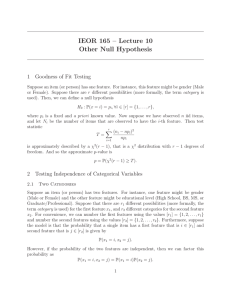 IEOR 165 – Lecture 10 Other Null Hypothesis
