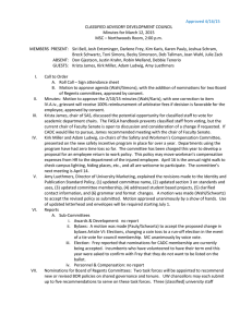CLASSIFIED ADVISORY DEVELOPMENT COUNCIL Minutes for March 12, 2015
