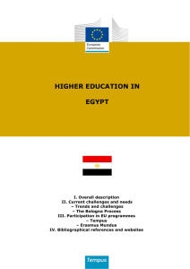 HIGHER EDUCATION IN  EGYPT