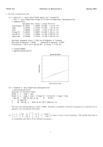 STAT 511 Solutions to Homework 5 Spring 2004 1. Use data set particle.txt.