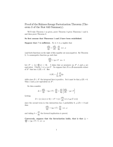 Proof of the Halmos-Savage Factorization Theorem (The-