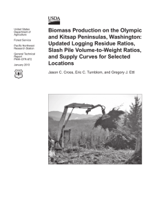 Biomass Production on the Olympic and Kitsap Peninsulas, Washington: