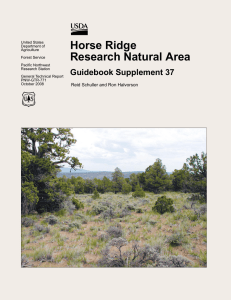 Horse Ridge Research Natural Area Guidebook Supplement 37