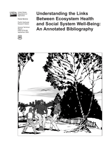 Understanding the Links Between Ecosystem Health and Social System Well-Being: An Annotated Bibliography