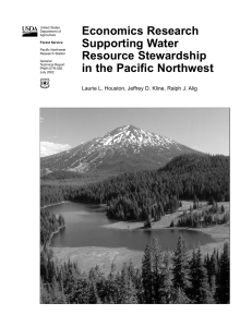 Economics Research Supporting Water Resource Stewardship in the Pacific Northwest