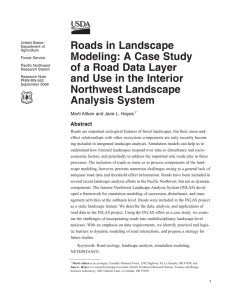 Roads in Landscape Modeling: A Case Study of a Road Data Layer