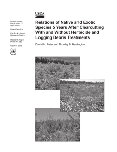 Relations of Native and Exotic Species 5 Years After Clearcutting