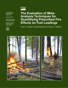 The Evaluation of Meta- Analysis Techniques for Quantifying Prescribed Fire