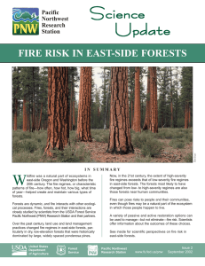W FIRE RISK IN EAST-SIDE FORESTS Pacific Northwest
