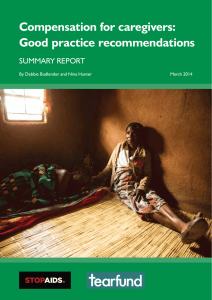 Compensation for caregivers: Good practice recommendations SUMMARy REPORT