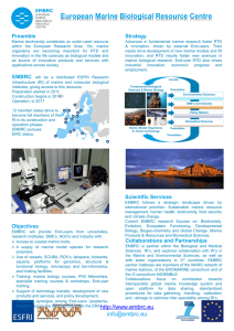 European Marine Biological Resource Centre Preamble Strategy