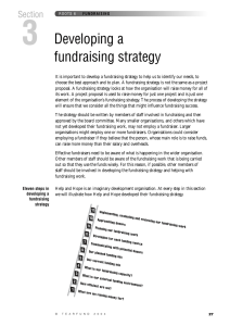 3 Developing a fundraising strategy Section