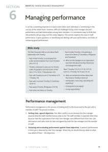 6 Managing performance SECTION