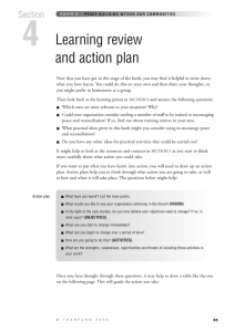 4 Learning review and action plan Section