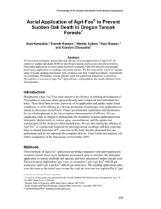 Aerial Application of Agri-Fos to Prevent Sudden Oak Death in Oregon Tanoak Forests