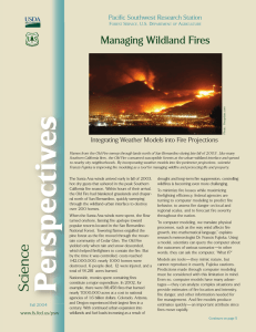 Managing Wildland Fires Pacific Southwest Research Station