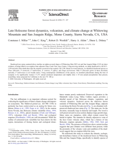Late Holocene forest dynamics, volcanism, and climate change at Whitewing