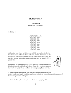 Homework 3 CS 4100/5100 Out 10/17; Due 10/31