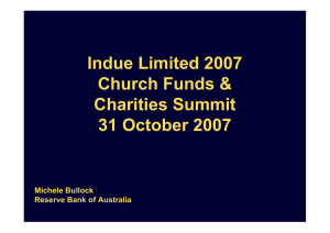 Indue Limited 2007 Church Funds &amp; Charities Summit 31 October 2007