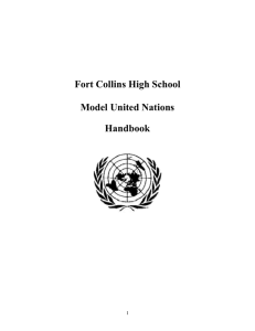 Fort Collins High School  Model United Nations Handbook