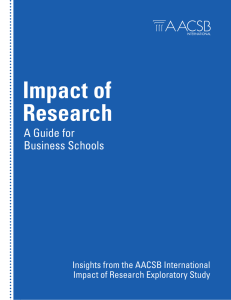 Impact of Research A Guide for Business Schools
