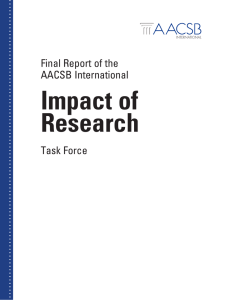Impact of Research  Final Report of the
