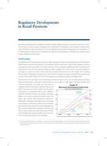 Regulatory Developments in Retail Payments