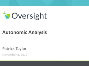 Autonomic Analysis Patrick Taylor November 8, 2013