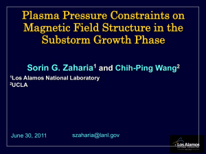 Plasma Pressure Constraints on Magnetic Field Structure in the Substorm Growth Phase