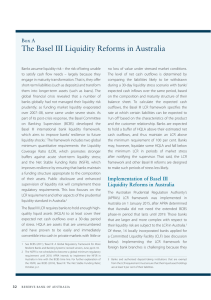 The Basel III Liquidity Reforms in Australia Box A