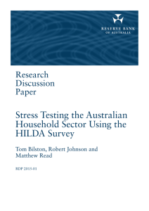 Stress Testing the Australian Household Sector Using the HILDA Survey Research