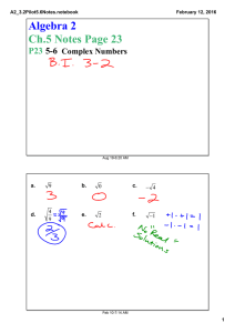 Algebra 2 Ch.5 Notes Page 23 P23  5­6 