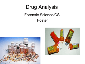 Drug Analysis Forensic Science/CSI Foster