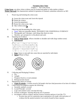 Forensic Science – Chapter 1 Worksheet