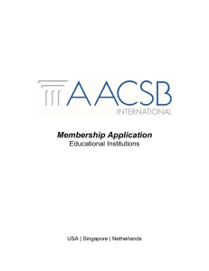 Membership Application Educational Institutions  USA | Singapore | Netherlands
