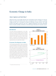 Economic Change in India Adam Cagliarini and Mark Baker*