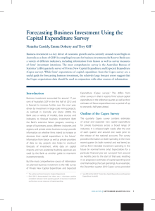 Forecasting Business Investment using the Capital expenditure survey