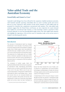 Value-added Trade and the Australian Economy Gerard Kelly and Gianni La Cava