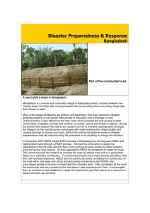 Disaster Preparedness &amp; Response Bangladesh Part of the constructed road