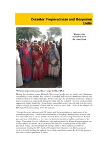 Disaster Preparedness and Response India Women who benefited from