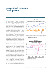 International Economic Developments Graph 1 Australia’s Trading Partner GDP Growth*