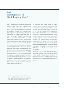 Developments in Bank Funding costs * Box B