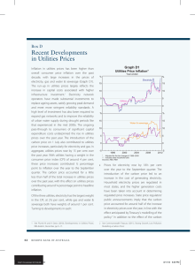 Recent Developments in Utilities Prices Box D Graph D1