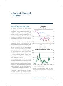 Domestic Financial Markets 4. Money Markets and Bond Yields