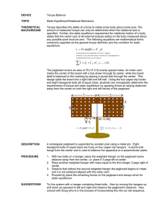 DEVICE TOPIC Torque Balance Static Equilibrium/Rotational Mechanics