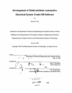 Development  of Multi-attribute Automotive Electrical  System  Trade-Off Software by