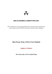 RBA ECONOMICS COMPETITION 2007